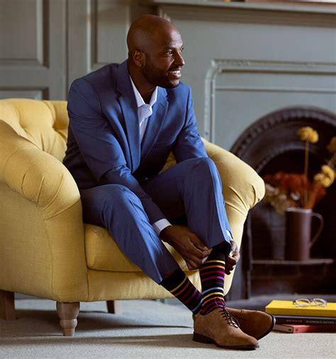 blue and navy suit socks.